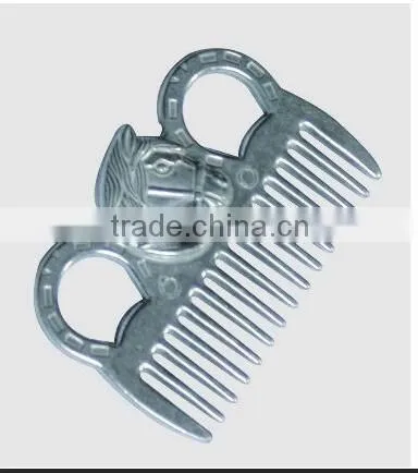 Aluminium horsehead mane comb No:014 Saddlery