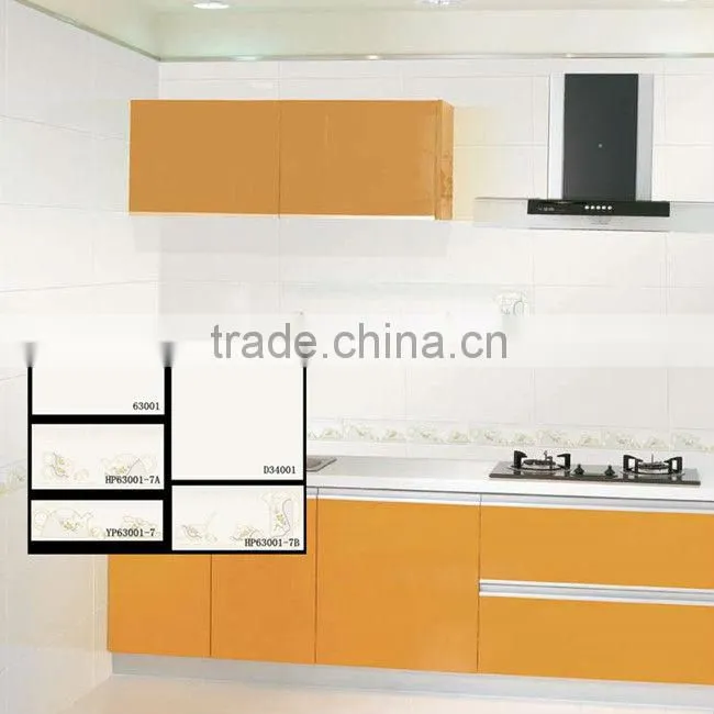 Wall flower tiles kitchen