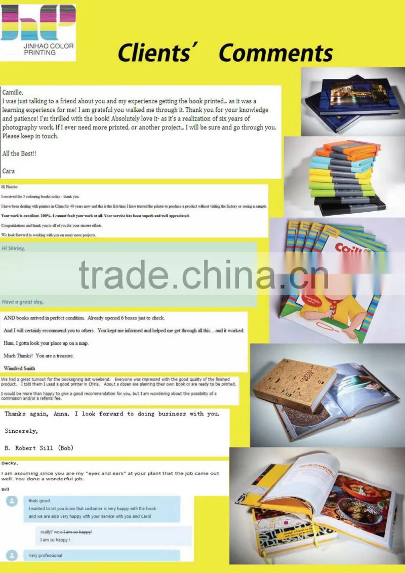 Unique products sewn binding hardcover book printing