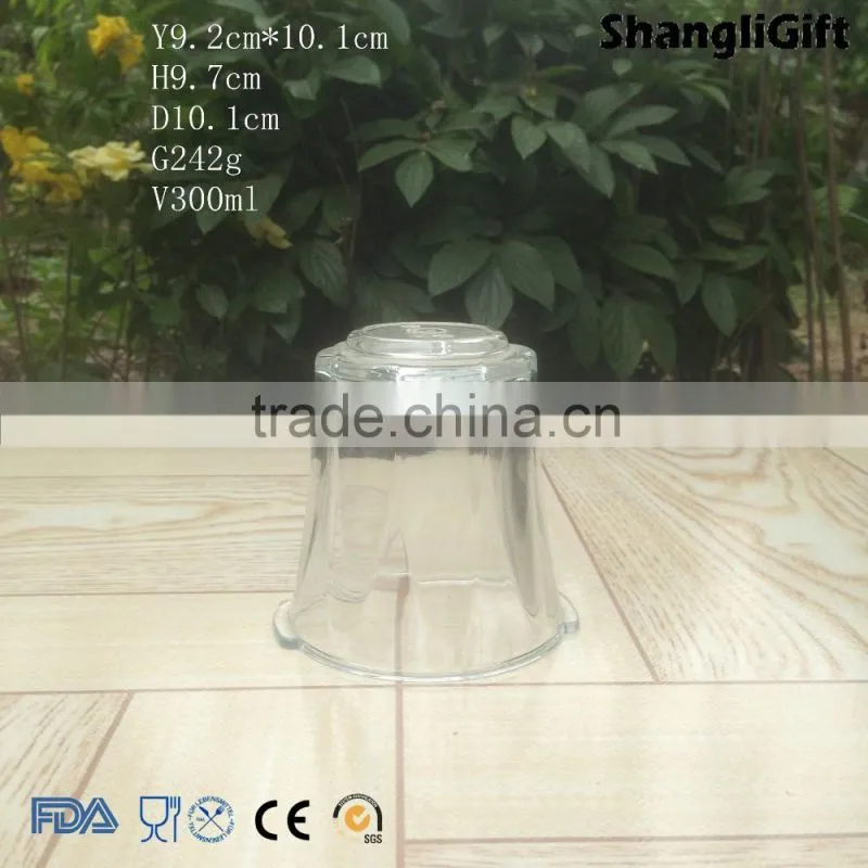 Pressed 300ml Glass Lamp Shade Clear Glass Shade