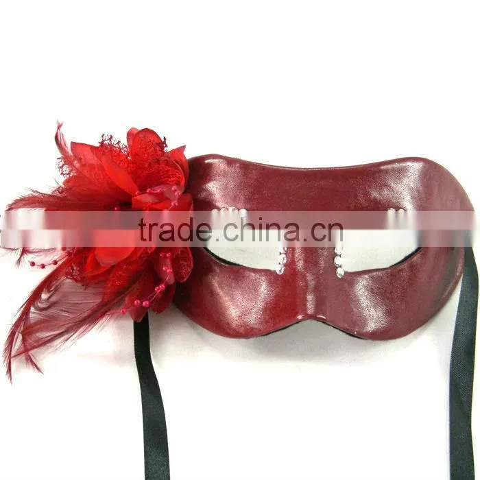 Festival Decorative Leather Masks With Rhinestone