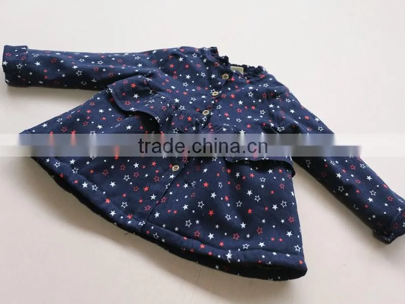 Korean children clothing girl spring coats kids long sleeve stringy selvedge roung collar girl princess outwear