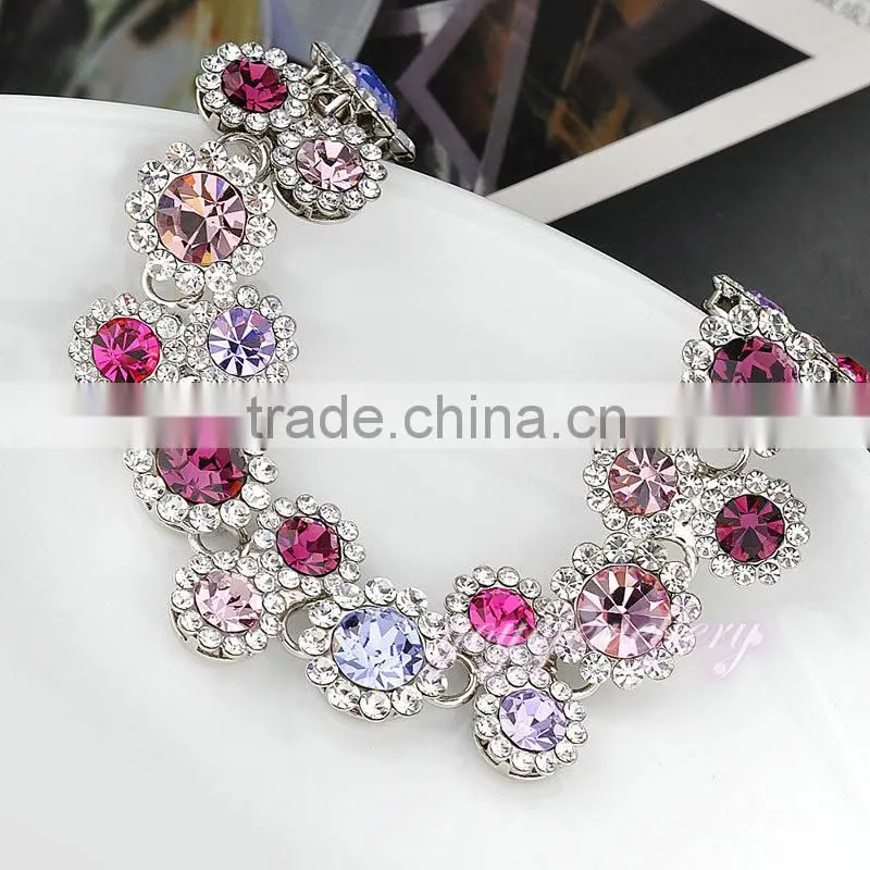 Luxury tennis gemstone ladies bracelet models