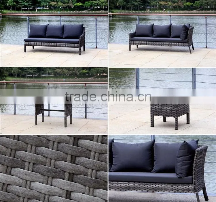 Modern Wicker Sets Rattan Sofa Philippines Natural Courtyard Furniture Outdoor Rattan Sofa