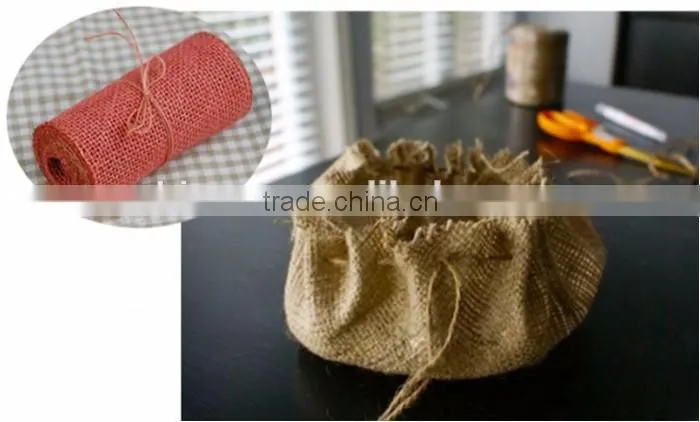 10*155CM Jute Burlap colourful simple pastoralism customized DIY decoration jute roll