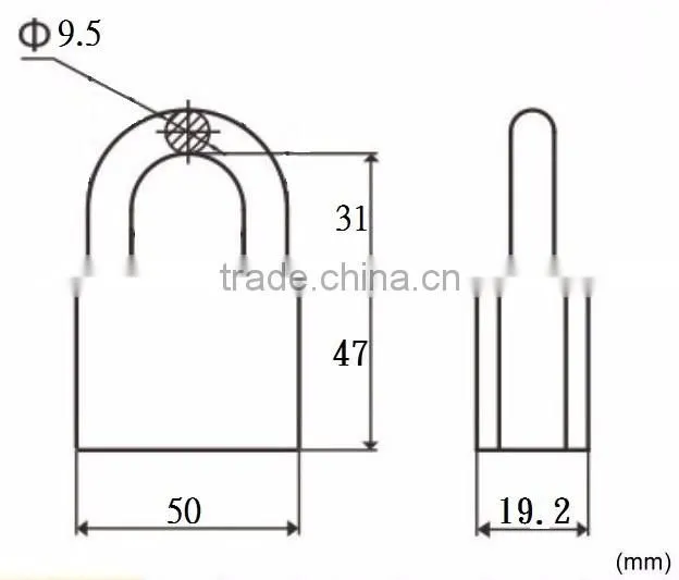 Taiwan Interchangeable Cylinder 50mm Aluminum Padlock