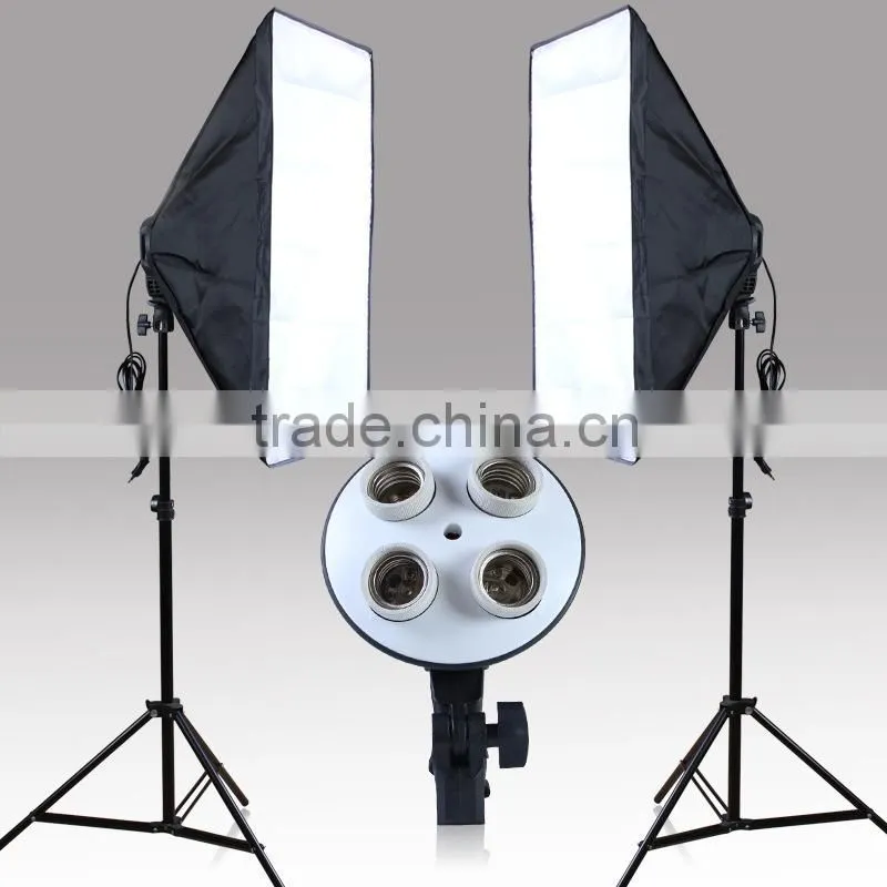 High quality super lamp holder with bulbs and softbox kit for studio
