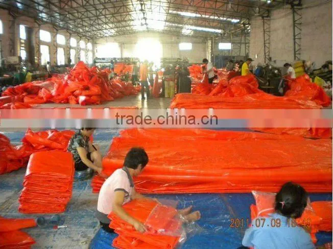 orange weather resistant materials&tarpaulin for ship cover
