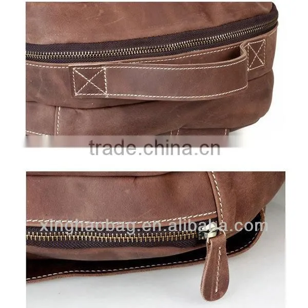 Laptop bag 2014 genuine leather laptop backpack bag