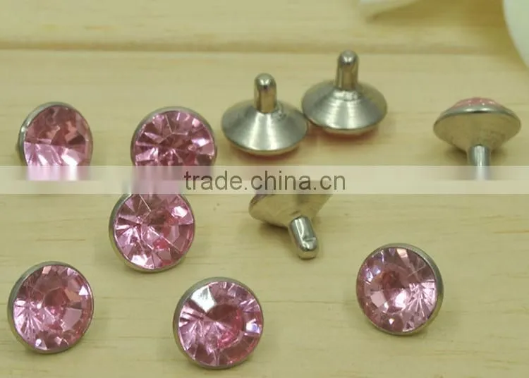 2015 shining plug rivet diamond rivets for shoes