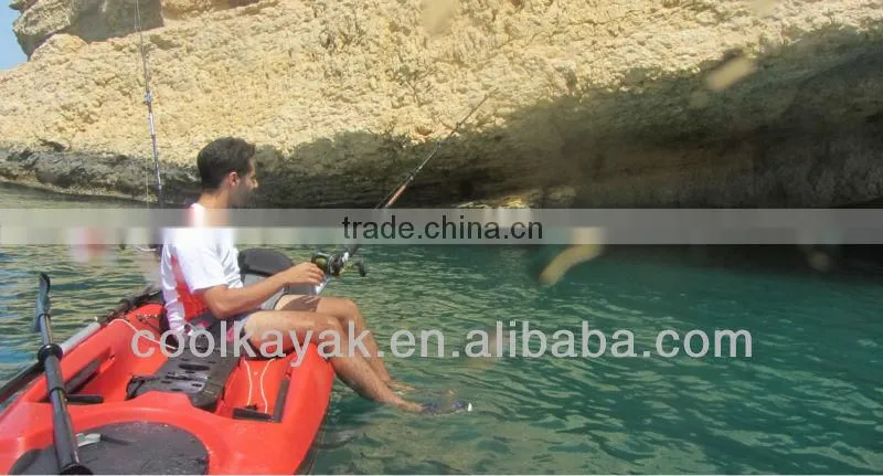 No inflatable fishing pedal ocean kayak made in China cheap plastic wholesale kayak