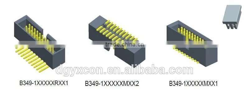 Pitch 1.27mm height 4.9 dual row straight box header connector