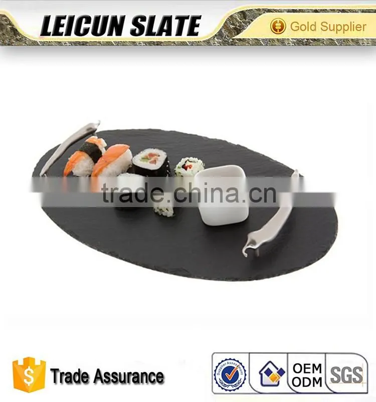 Chinese Natural Slate Dinner Divided Plate for Restaurant