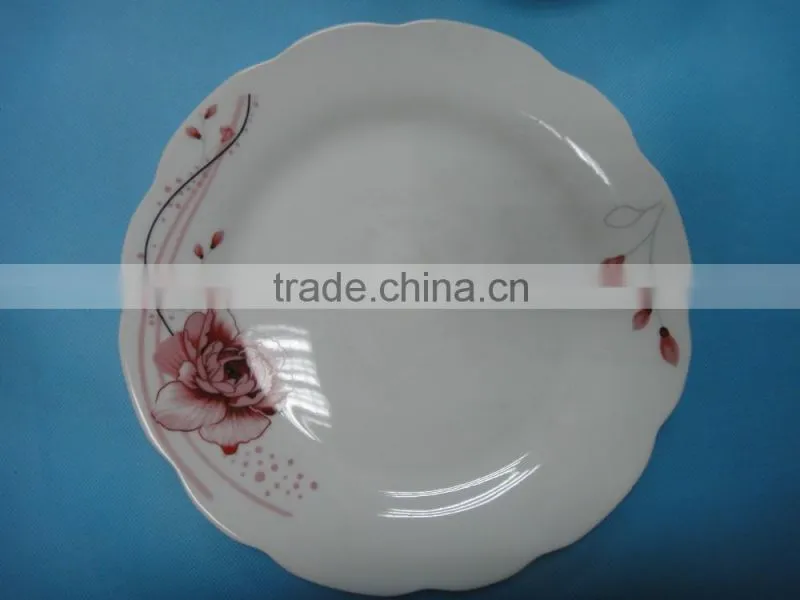 daily use ceramic porcelain dishes plate with flower design