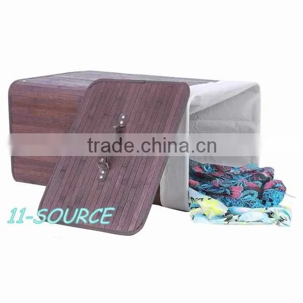 Cube Shape Bamboo Hamper