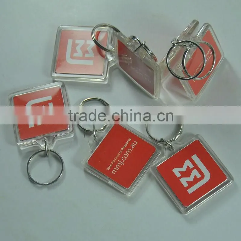 Wholesale custom laser cut printed acrylic keychain for souvenir gift