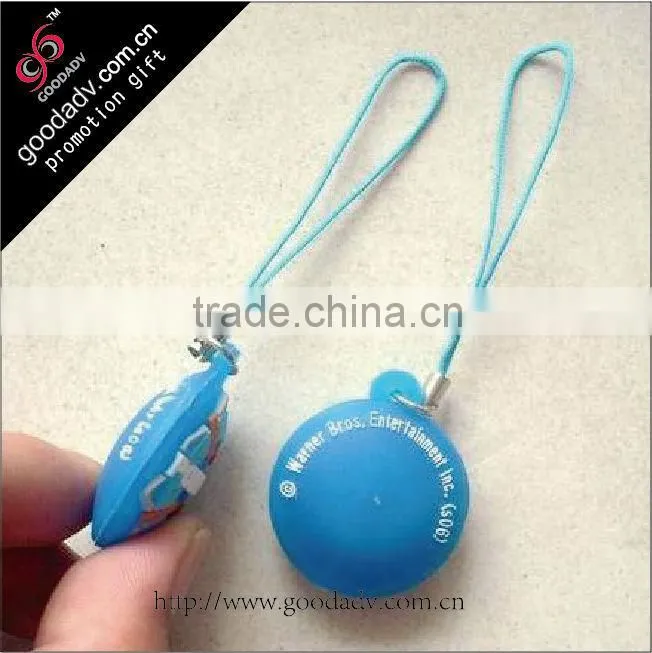 Customized design promotional gifts pvc mobile strap