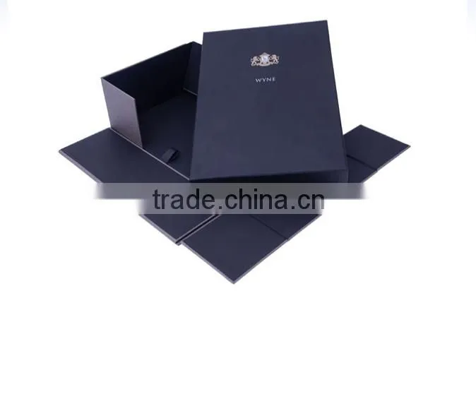 High quality paper wine gift box,leather wine box