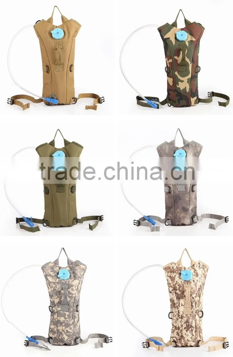 Camouflage sport riding bicycle cycling water hydration backpack with bladder bag