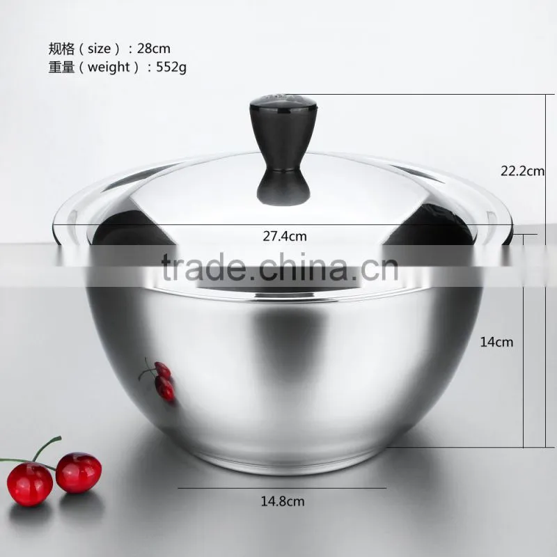 dinnerware heat resistant stainless steel bowl with lid as seen on tv
