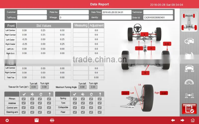 space-saving 3D wheel alignment with competitive price for car maintenace point