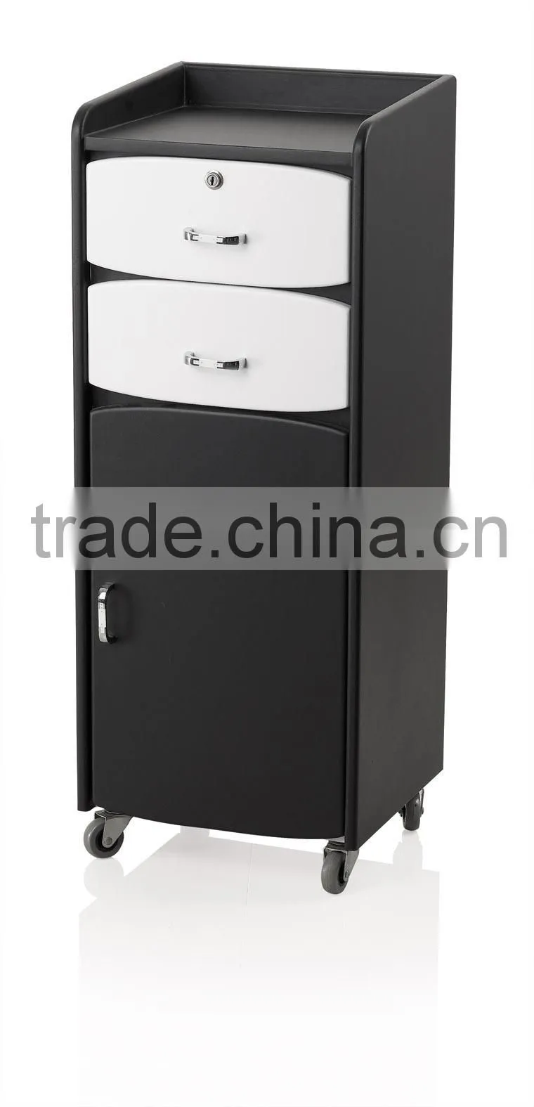 2015 New wooden mobile beauty salon trolley with drawer