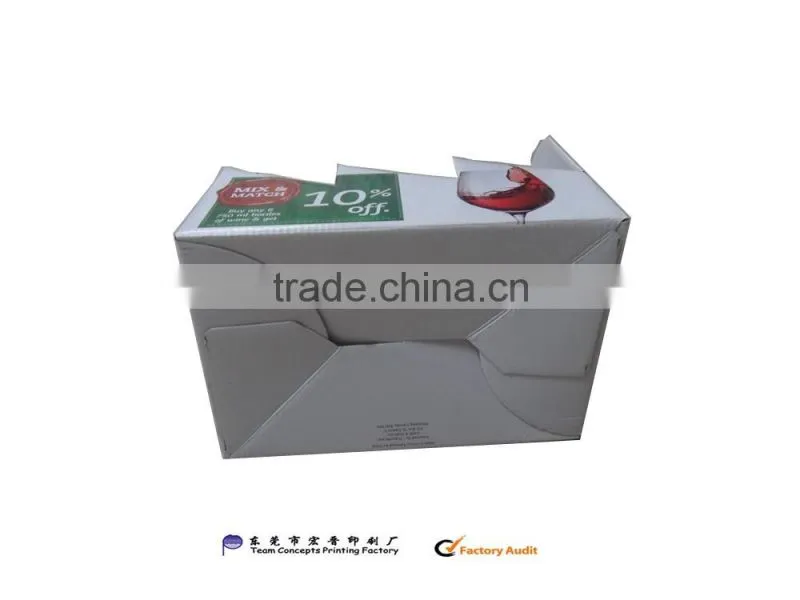 Made in Dongguan six bottles beer packaging box