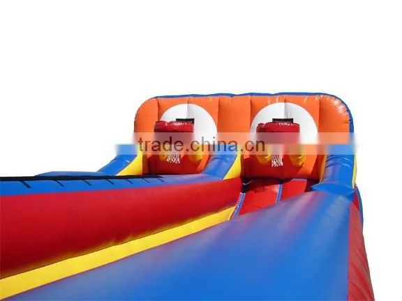 Hot sale Two lane inflatable bungee run,bungee hoop shootout