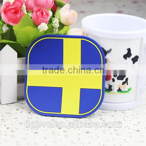 Factory Custom 2015 Hot Sell Soft PVC Beer Cup Mat