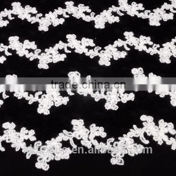 New item 100% polyester knitting wool wave pattern fabric for dress