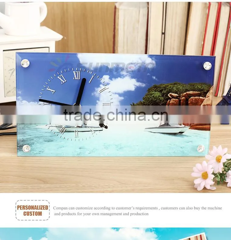 High Quality Sublimation Glass Photo Frame can be used for clock