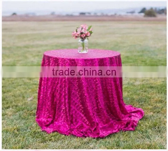 wedding blush champagne sequin table cloth