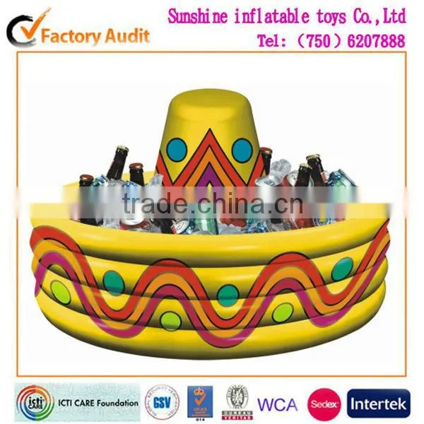 inflatable wine cooler, inflatable salad bar, inflatable pool floating cooler