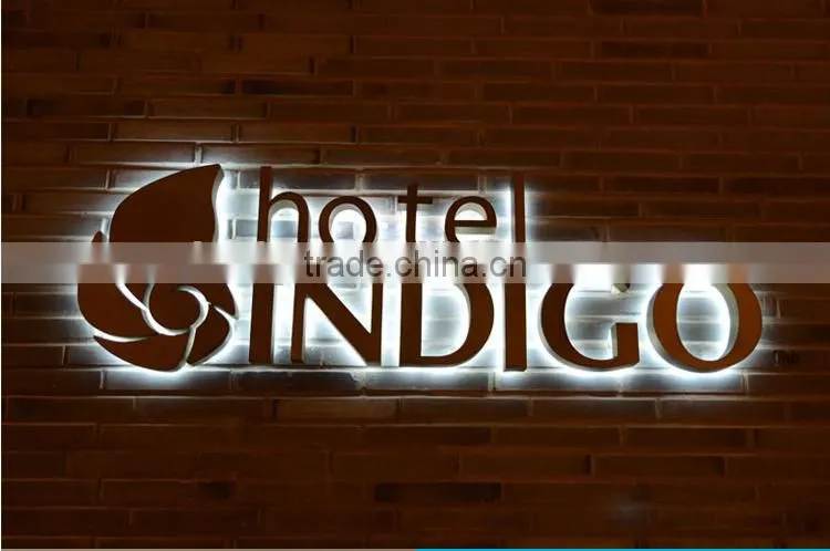 acrylic wall mount sign holder,acrylic stainless steel backlit 3d sign