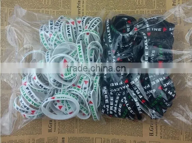 Free delivery Save Gaza rubber wrist bands ----- DH 16953