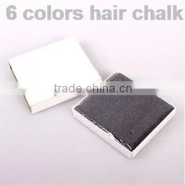 Fashion 6 pcs hair color chalk/color chalk for hair/hair chalk
