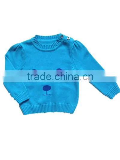 2014 new design knitted girl kids pullover sweater