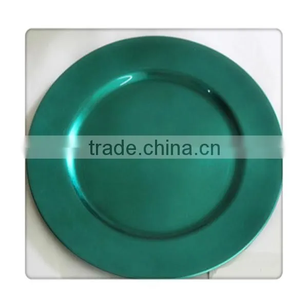 Decorative Plastic Green Charger Plates