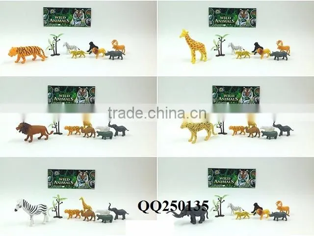 12pcs animal set toy,plastic funny animals toy set
