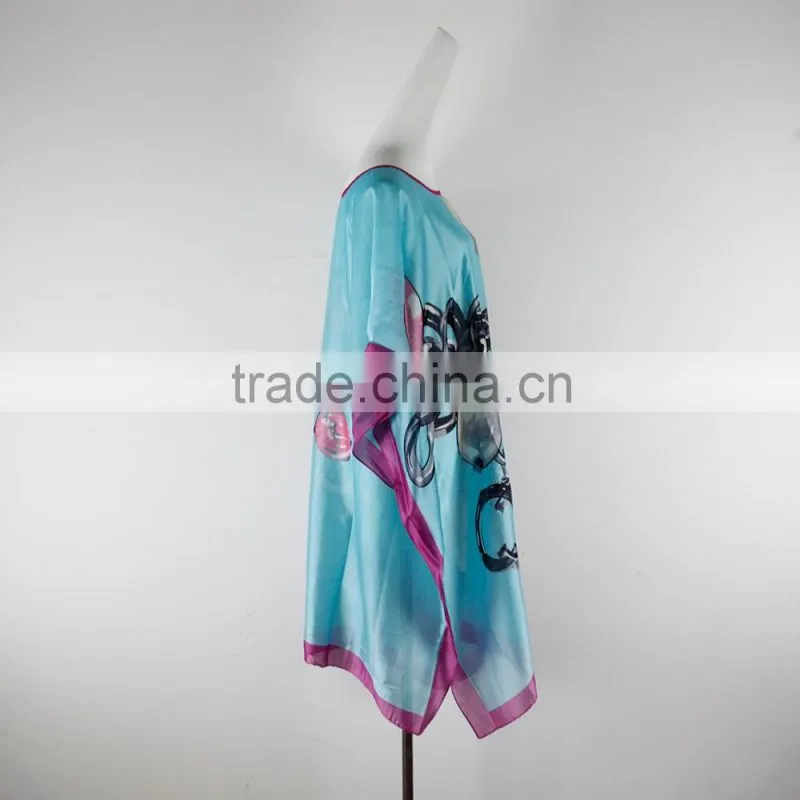 Bat wing sleeve fashion women dress chiffon clothes