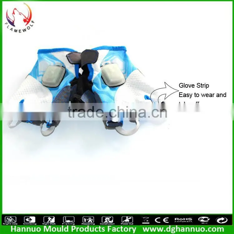 Factory Logo are supported bicycle gloves with lights