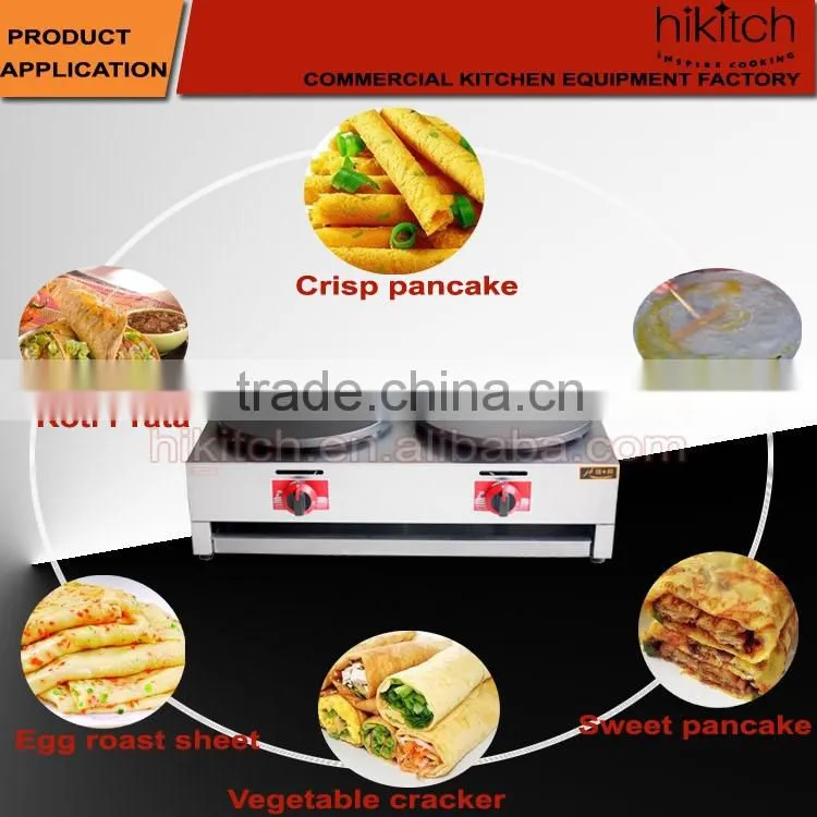 Commercial table top pancake machine stainless steel gas crepe maker