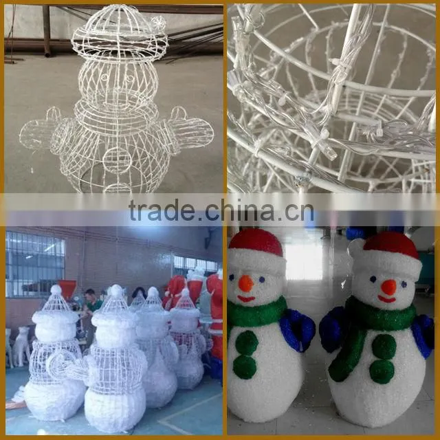 LED ball snowman for indoor christmas felt decoration