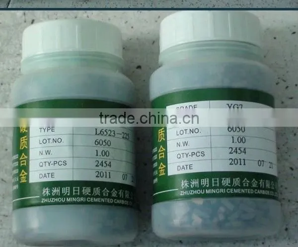 Tungsten carbide saw tips for wood cutting