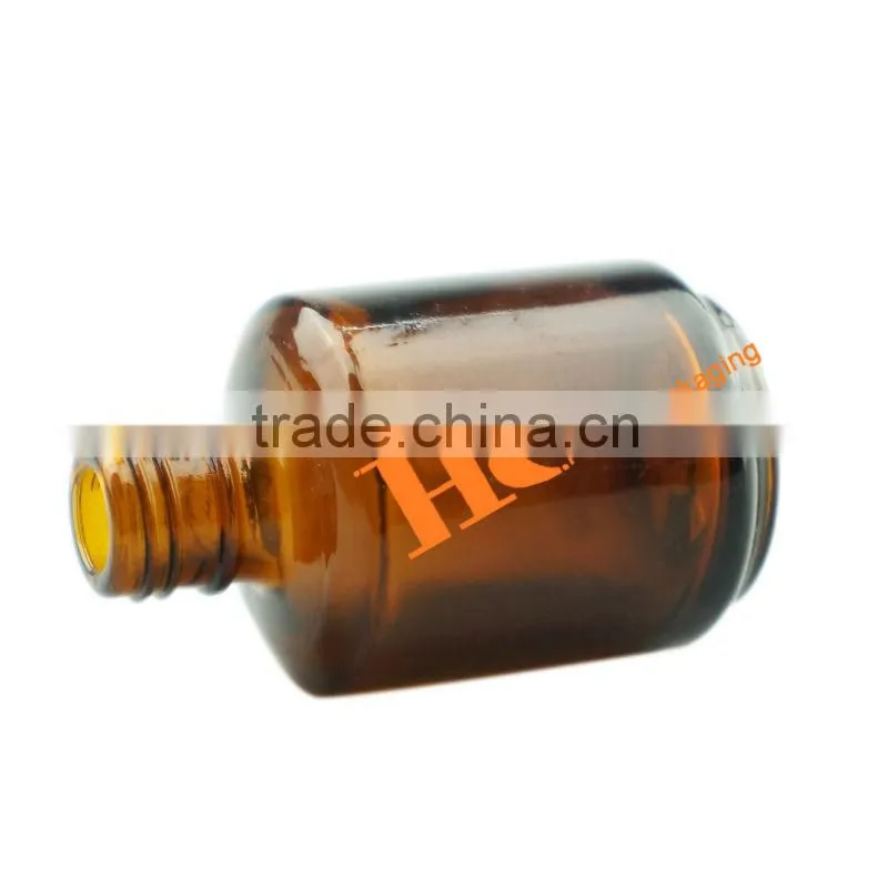 Amber Essence Bottle Cylinder Small Glass Bottle pharmaceutical glass bottle