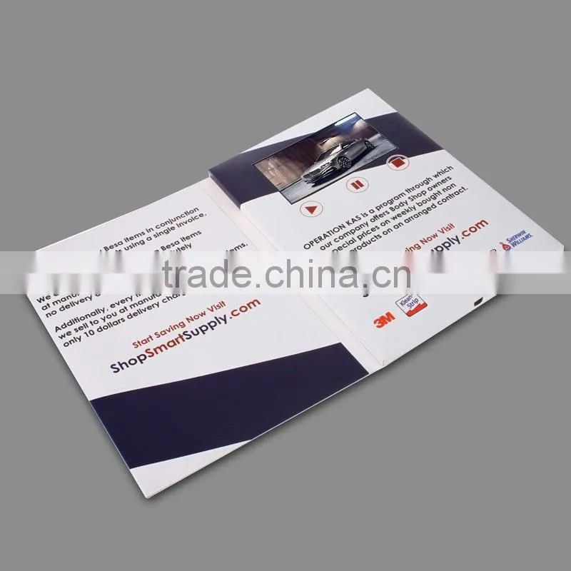 Newest lcd video greeting card brochure, use tft ;cd module for greeting card technology