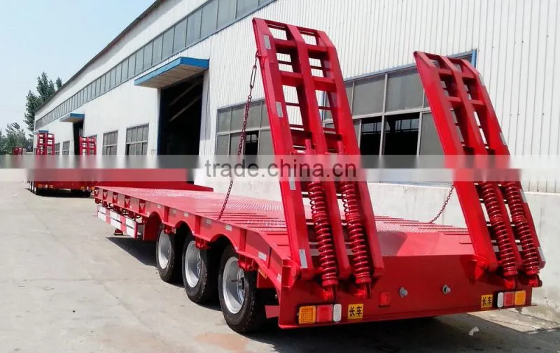 High quality low price 60ton 3 axle low bed semi trailer for sale