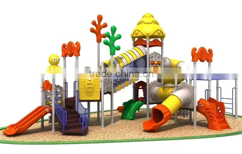 Outdoor plastic slide playground