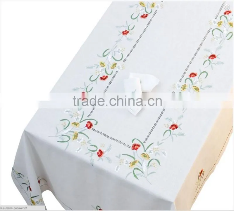 hand embroidery table cloth