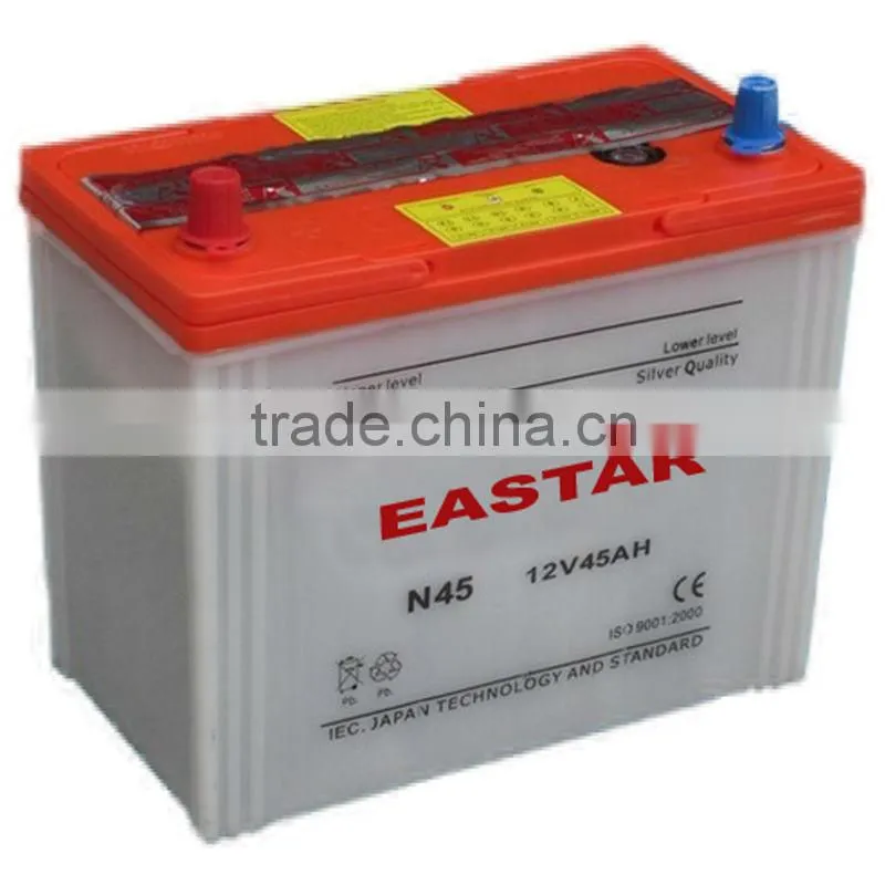 Top Quality JIS/DIN Dry Charged12V 45AH mf 46b24l s car battery
